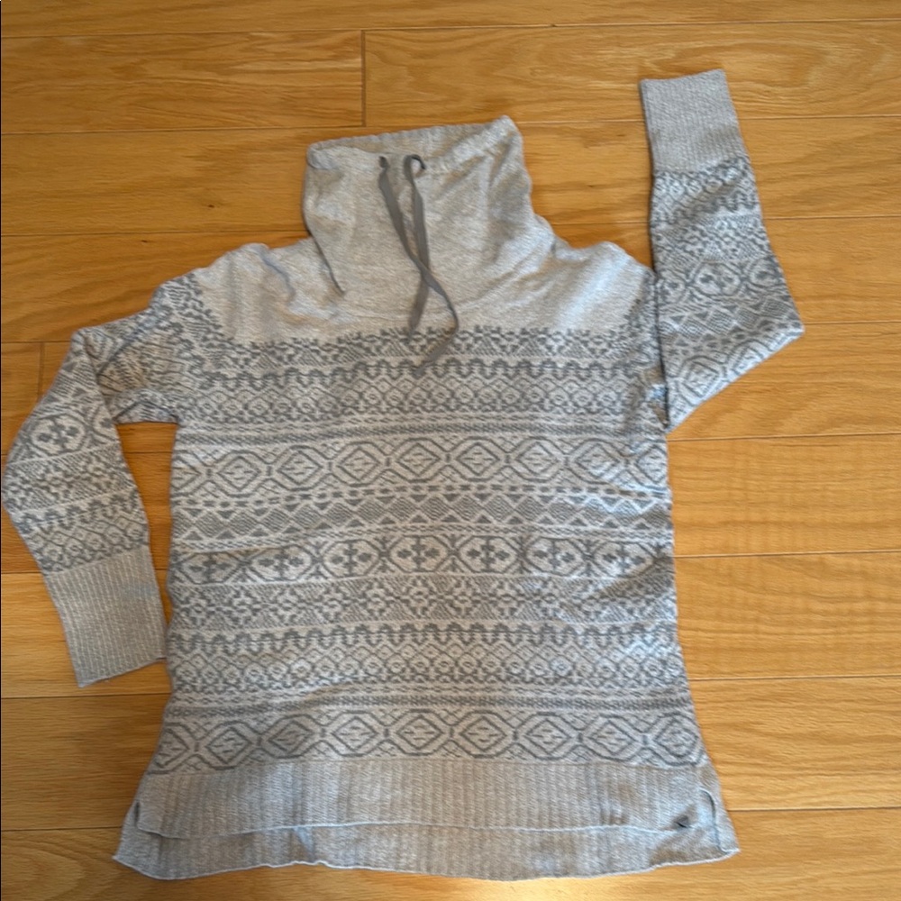 Gray Patterned Women's Sweater